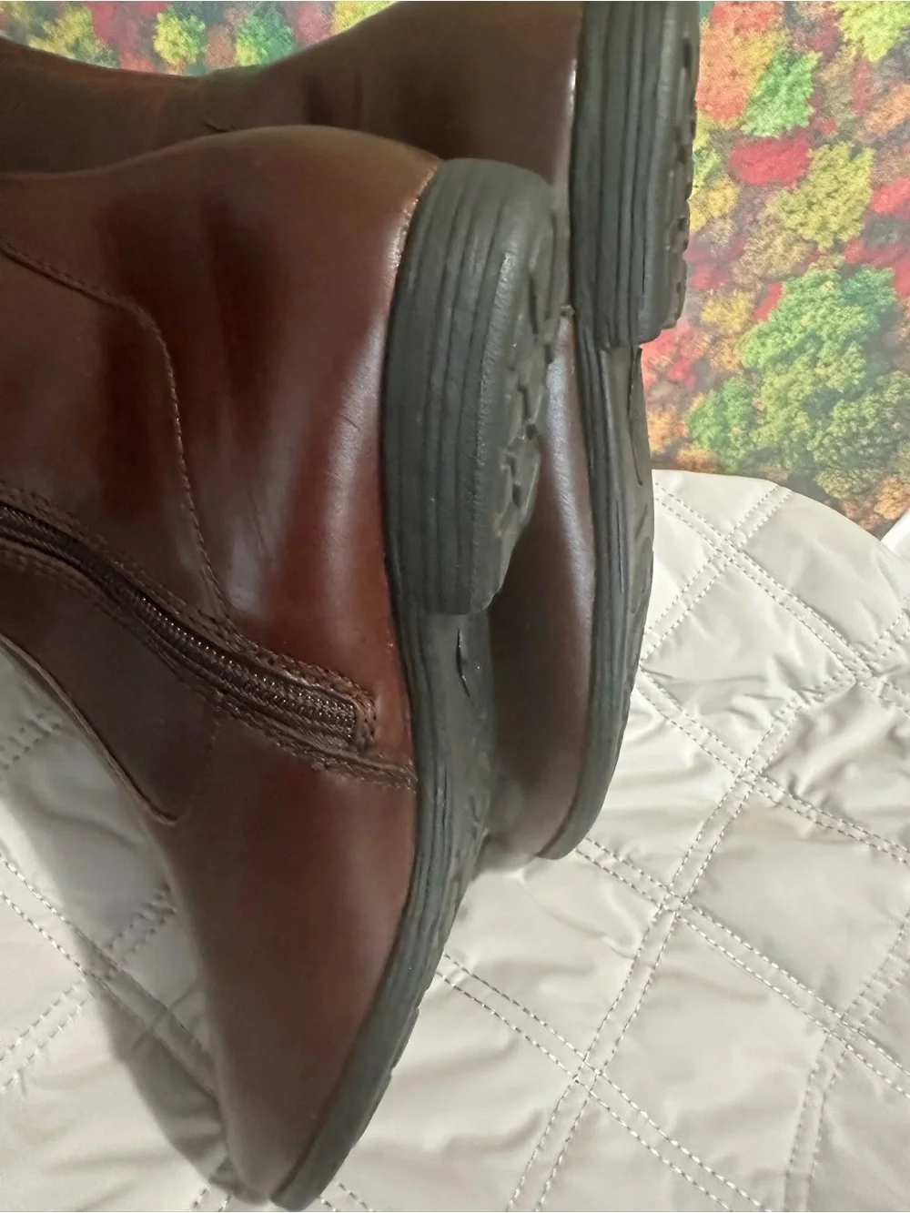 Born Donya Dark Brown Leather Knee-High 7.5 m Boots new w box